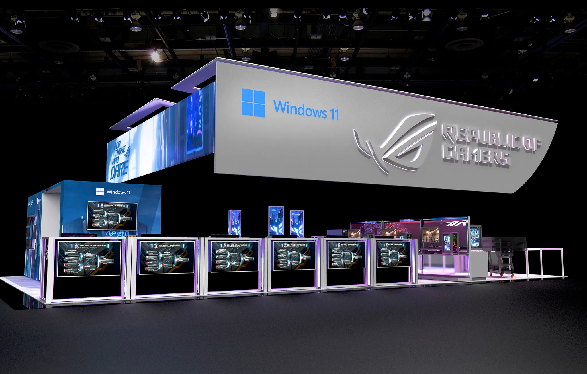 30x50 Island booth design by Reaction Space